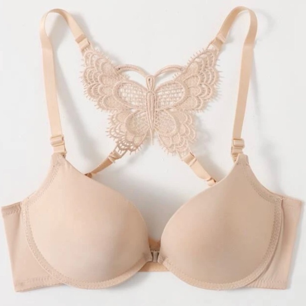 Romwe Butterfly Lace Bra